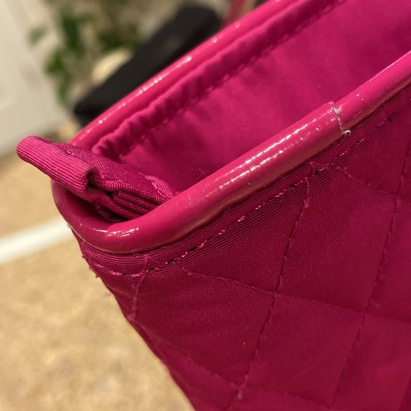 Vera Bradley Quilted Tote Fuchsia Shoulder Bag Purse - Picture 15 of 17